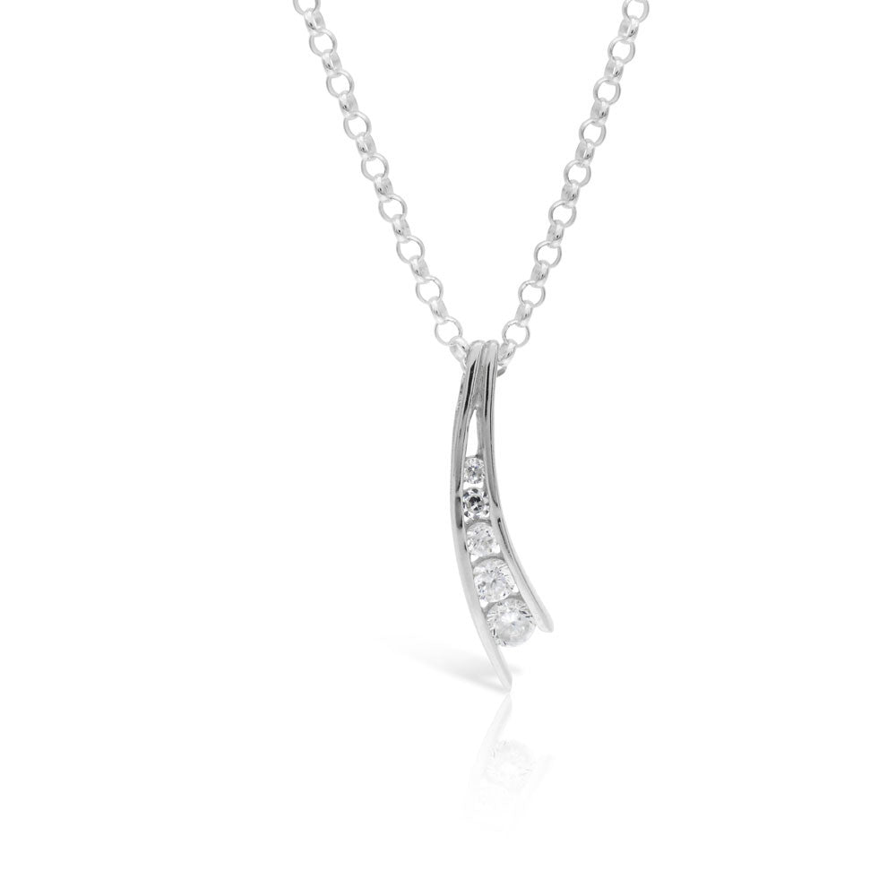 Journey Silver Pendant - www.sparklingjewellery.com
