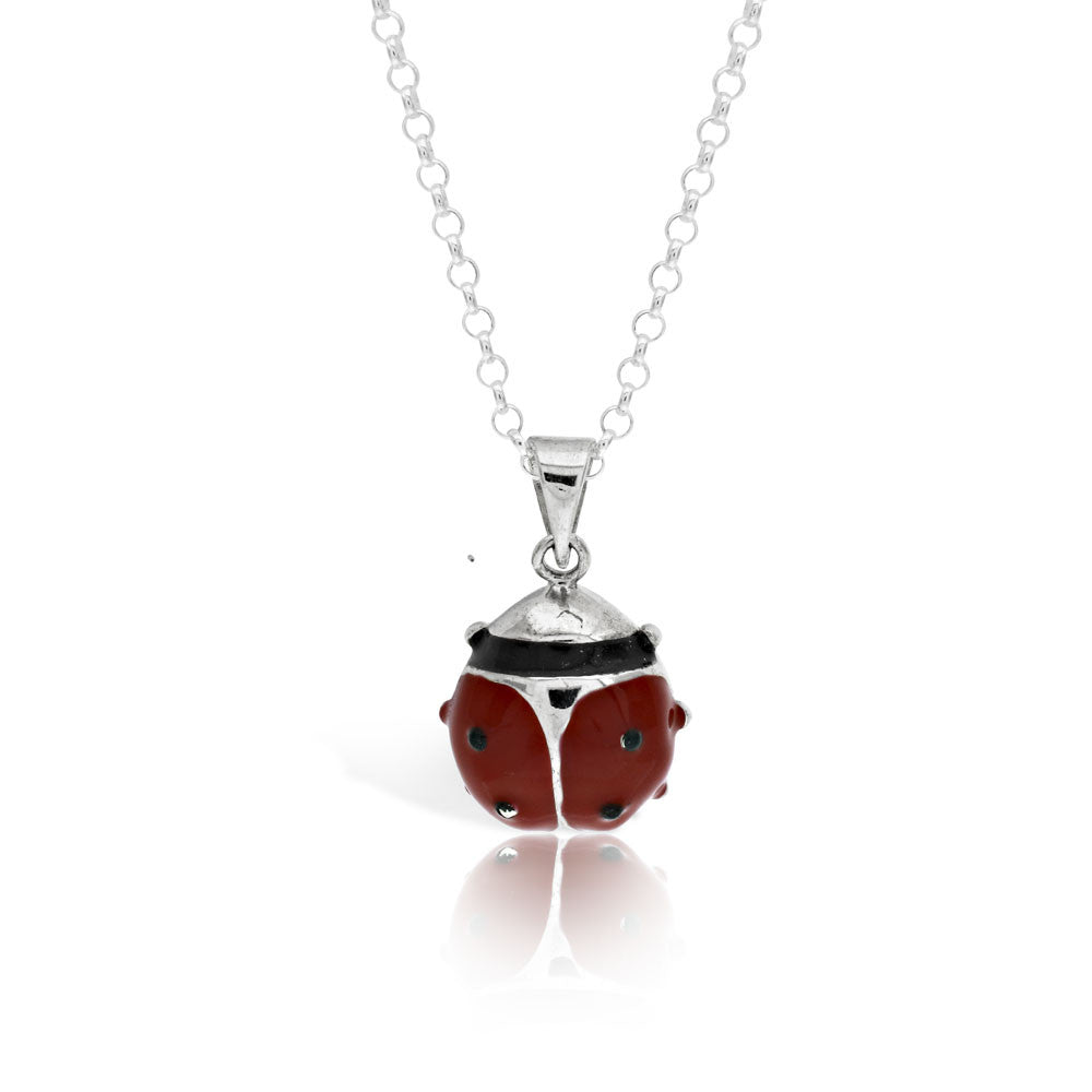 Lady Bird Sterling Silver Pendant - www.sparklingjewellery.com