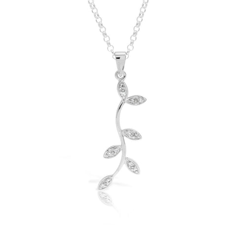 Silver Vine Pendant - www.sparklingjewellery.com