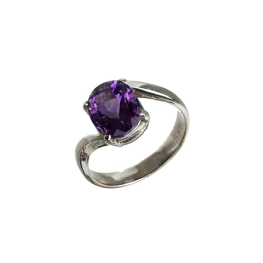 Cushion Cut Amethyst Ring - www.sparklingjewellery.com