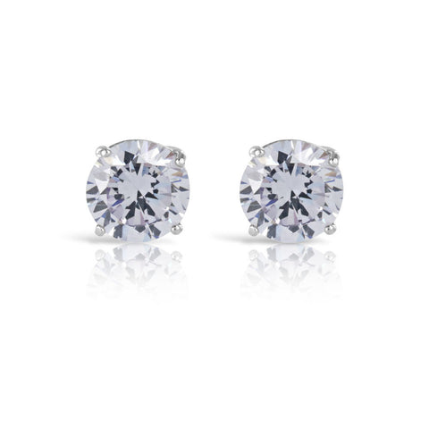 1ct Lilac Silver Stud Earrings - www.sparklingjewellery.com