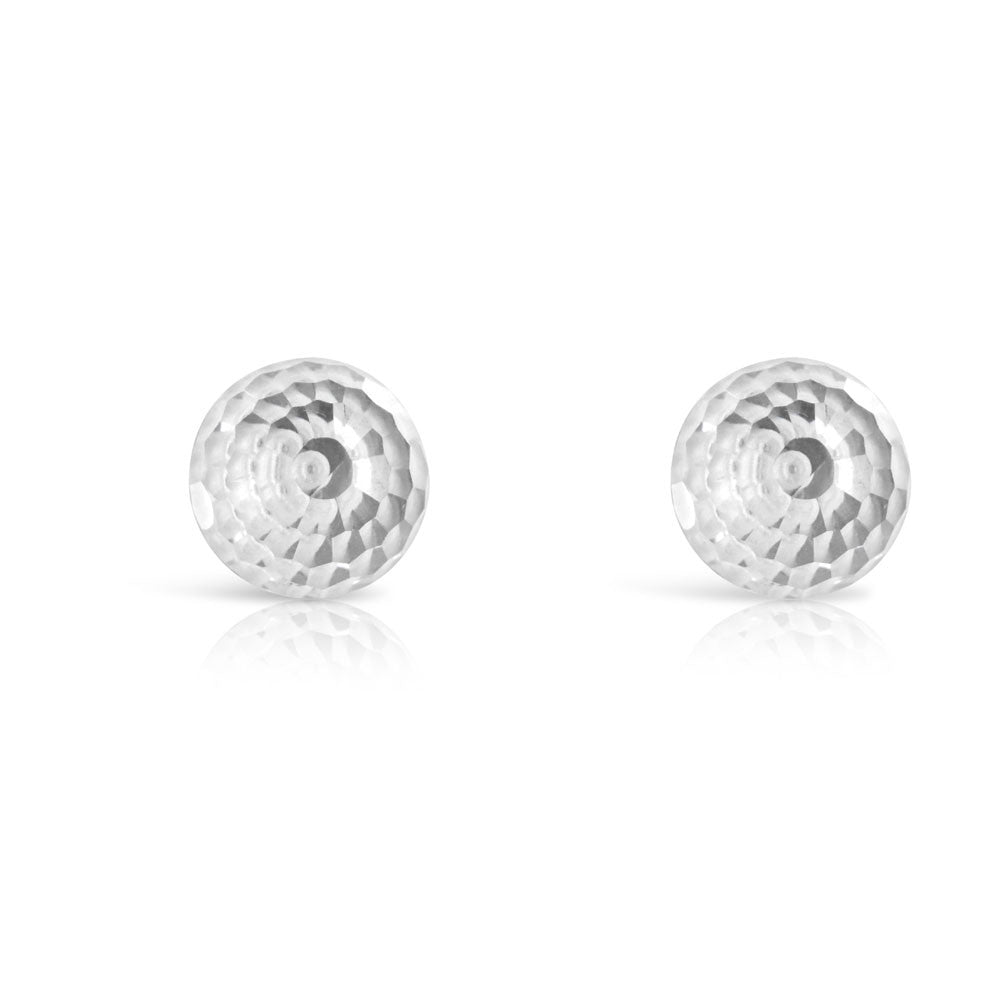 Silver Crystal Ball Earrings - www.sparklingjewellery.com