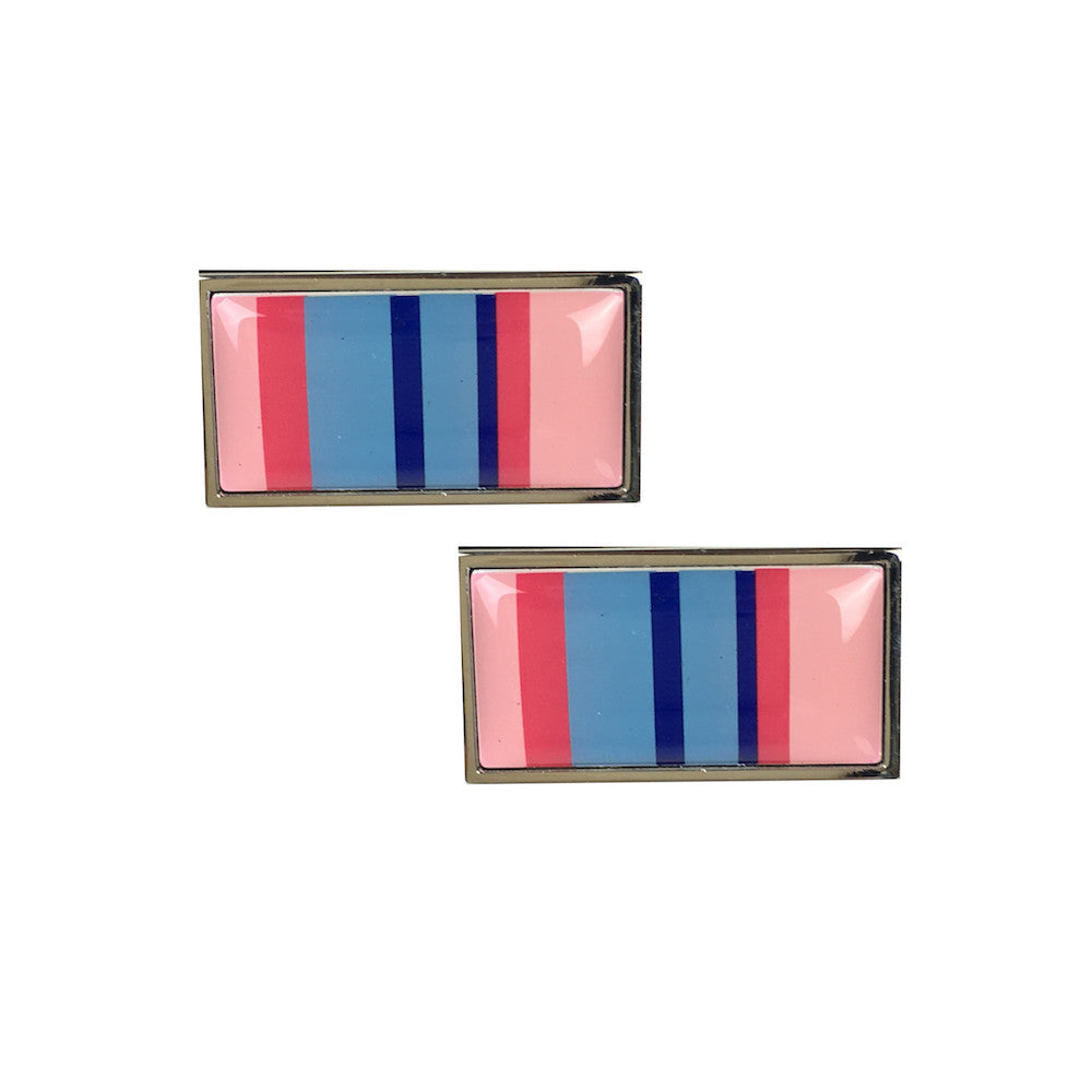 Pink Fred Bennet Silver Cufflinks - www.sparklingjewellery.com