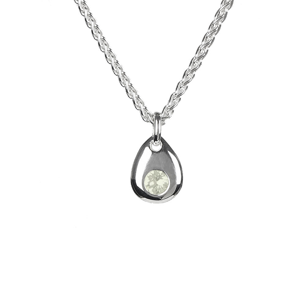 October - Birthstone & Initial Necklace Set - www.sparklingjewellery.com