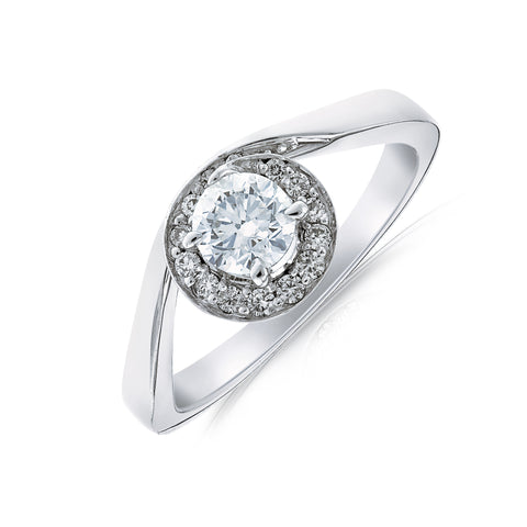 Halo Diamond Ring - www.sparklingjewellery.com