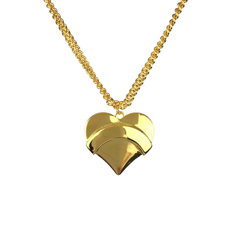 Rainbow Heart Solid Necklace - www.sparklingjewellery.com