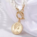 Pearl Coin Necklace - www.sparklingjewellery.com