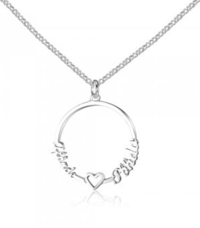 Karma Circle Name Necklace - www.sparklingjewellery.com