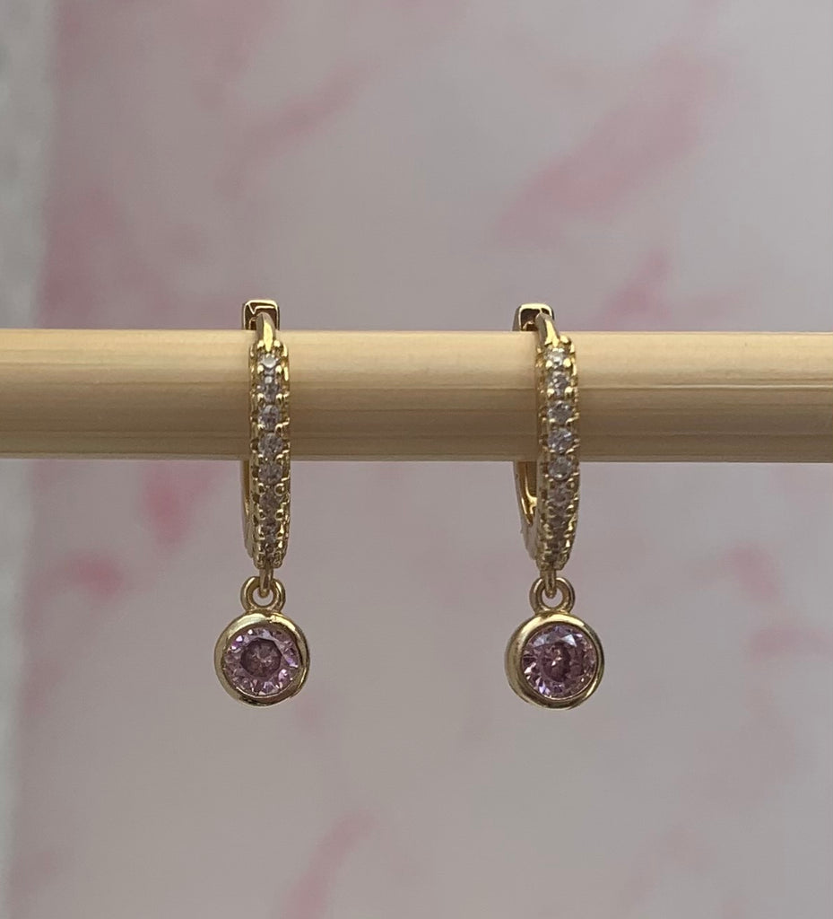 Little Gem Huggie Earrings - www.sparklingjewellery.com
