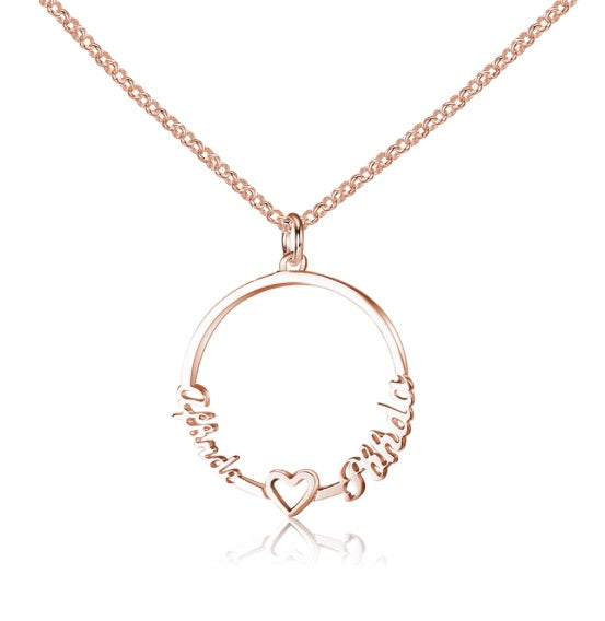 Karma Circle Name Necklace - www.sparklingjewellery.com