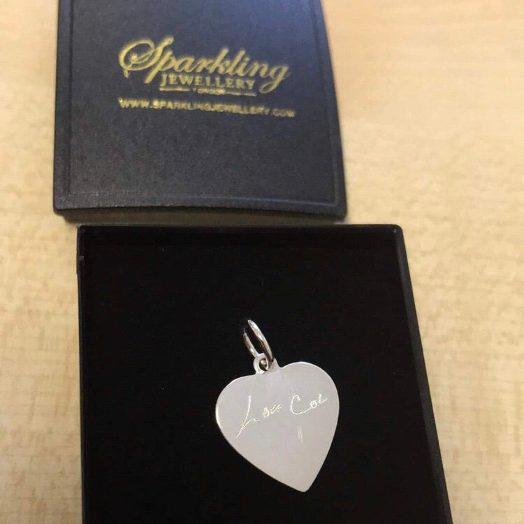 Handwritten Memory Charm - www.sparklingjewellery.com