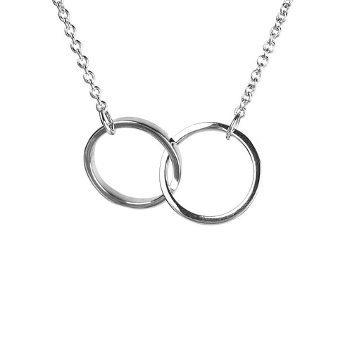 Kismet Karma Circle Link Necklace Silver - www.sparklingjewellery.com