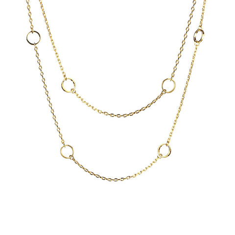 Kismet Circle Very Long Necklace - www.sparklingjewellery.com