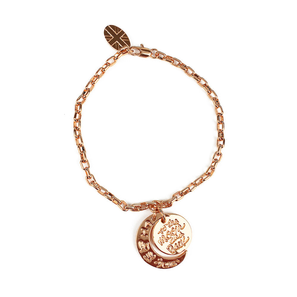 I Love You to the Moon & Back Bracelet - www.sparklingjewellery.com