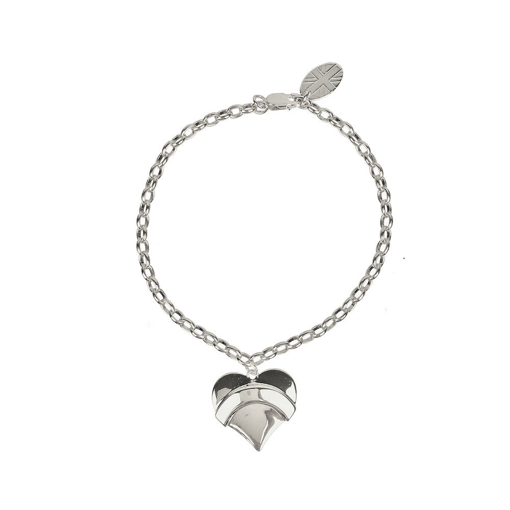 Rainbow Heart Solid Bracelet - www.sparklingjewellery.com