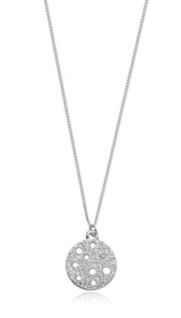 Silver or Rose Gold Circle Pendant - www.sparklingjewellery.com