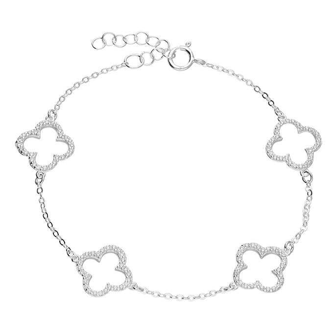 Silver Clover Bracelet