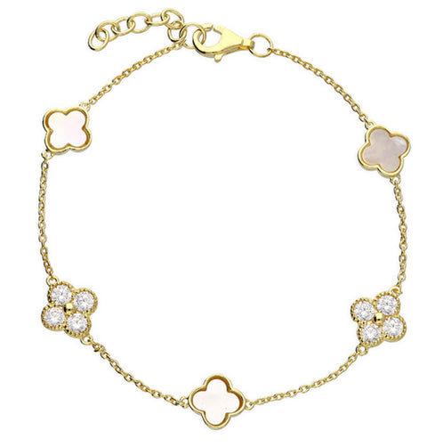 Gold Vermeil Clover Bracelet