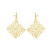 Filigree Geometric Pattern Matt Earrings - www.sparklingjewellery.com