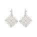 Filigree Geometric Pattern Matt Earrings - www.sparklingjewellery.com