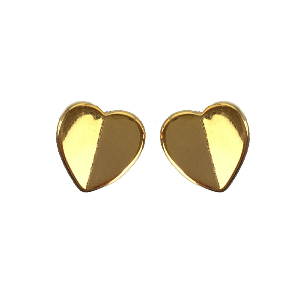 Origami Heart Earrings - www.sparklingjewellery.com