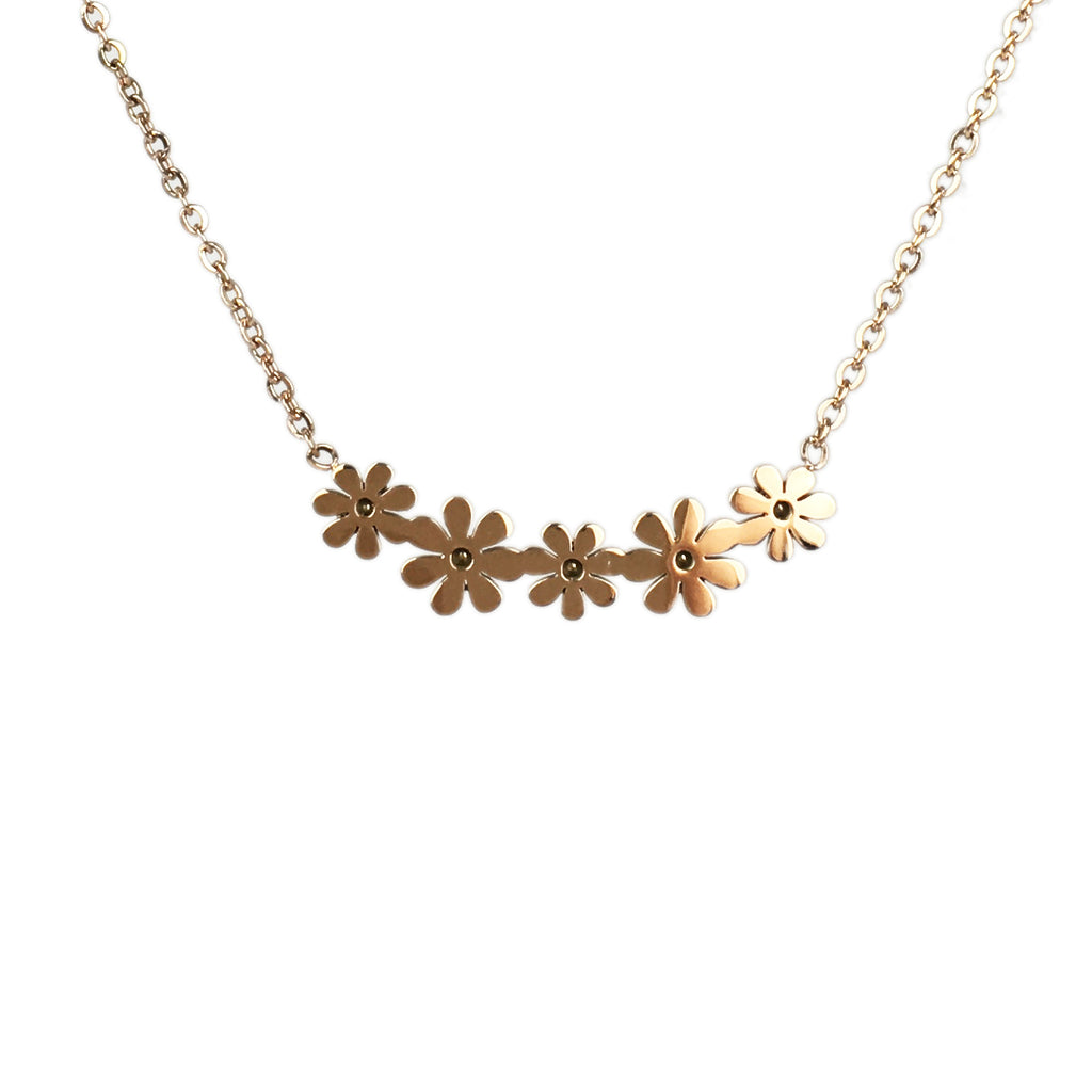 Rose Gold Garland Necklace - www.sparklingjewellery.com