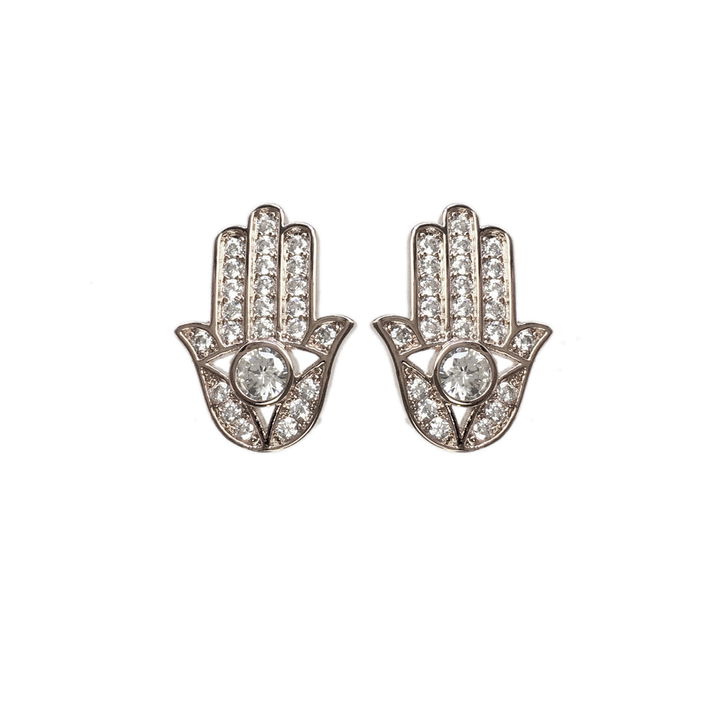 Hand of Hansa Hand Earrings - www.sparklingjewellery.com