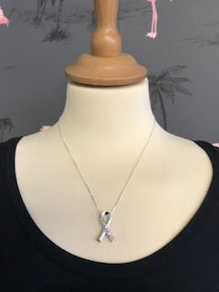 Pink Ribbon Necklace