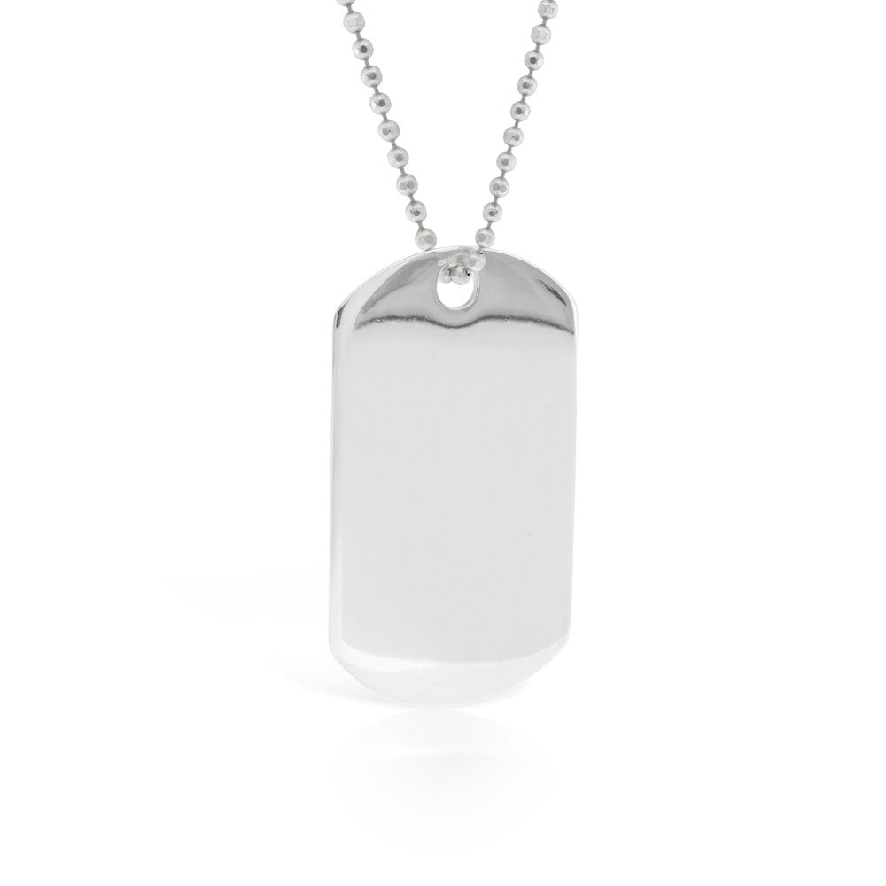 Sterling Silver Dog Tag - www.sparklingjewellery.com