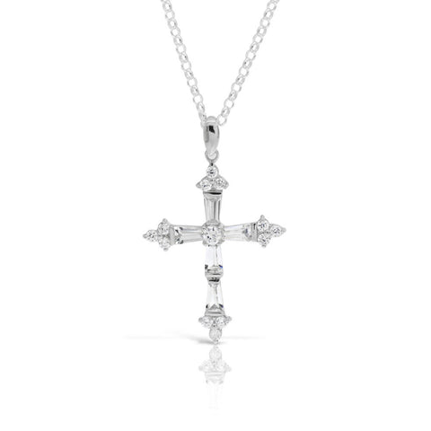 Silver Cross Pendant - www.sparklingjewellery.com