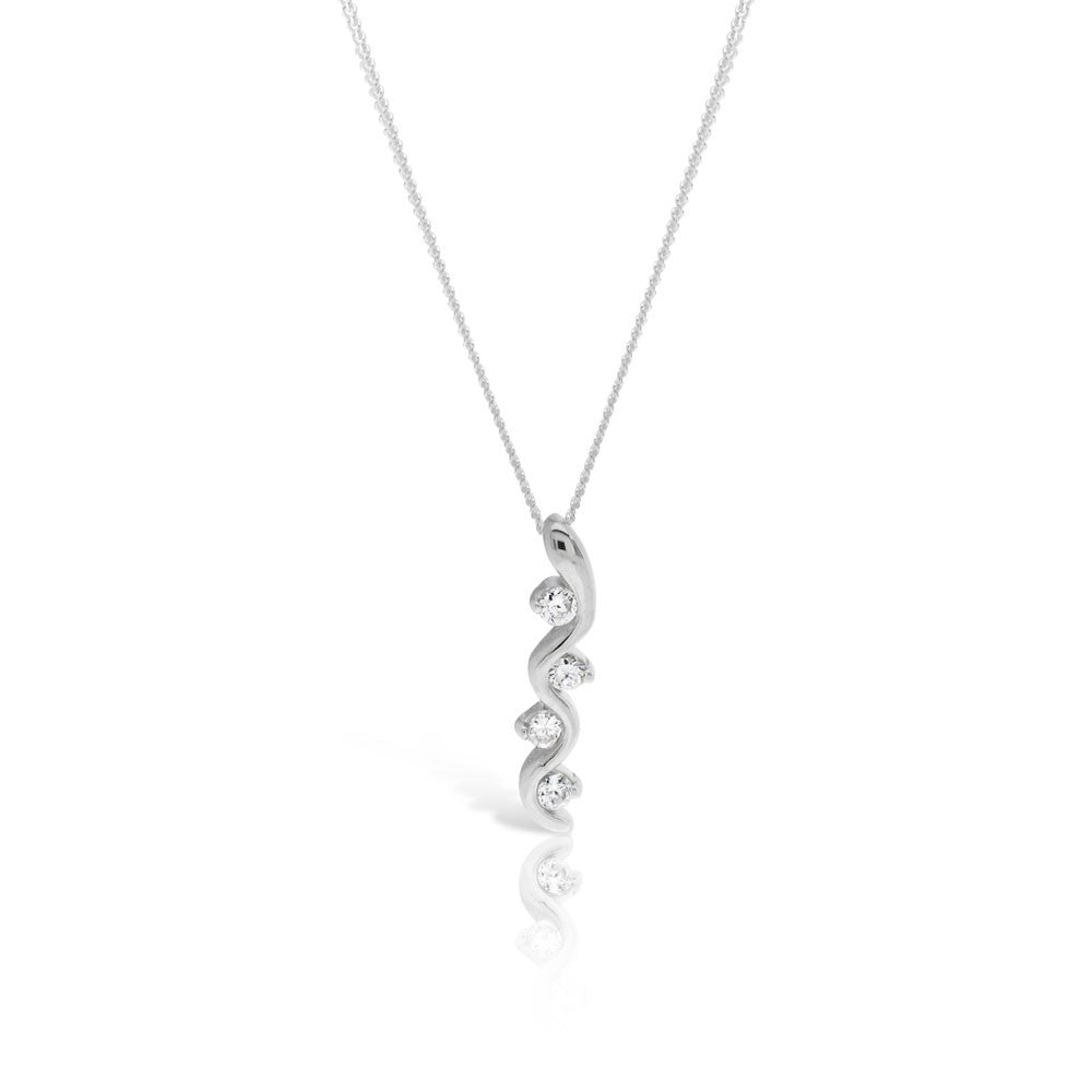 Ripple Silver Pendant - www.sparklingjewellery.com