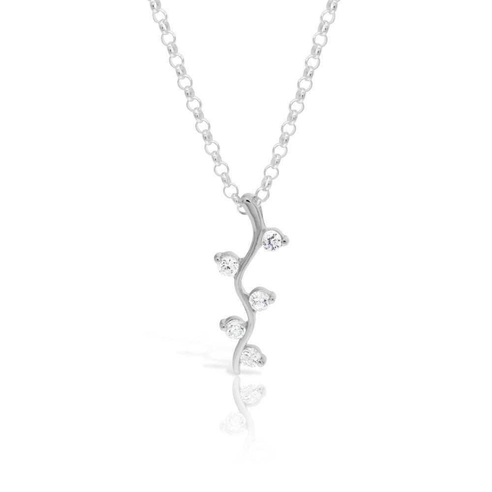 Vine Pendant Silver - www.sparklingjewellery.com