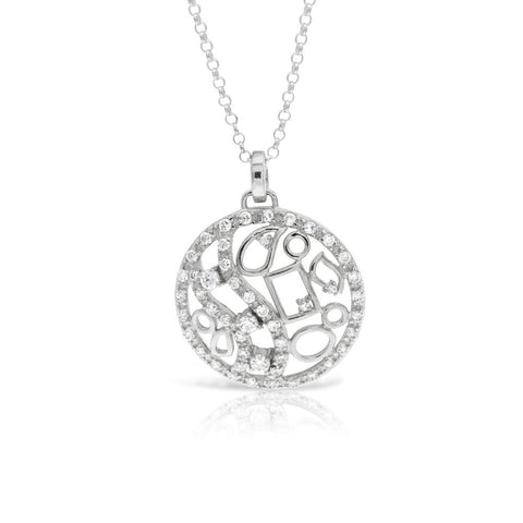 Bond Street Pendant Silver - www.sparklingjewellery.com