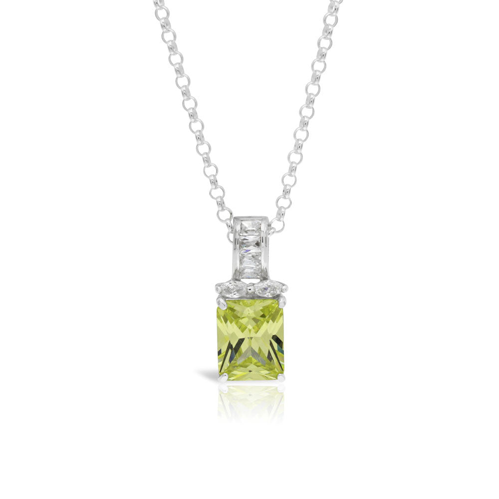 Peridot Green Pendant - www.sparklingjewellery.com
