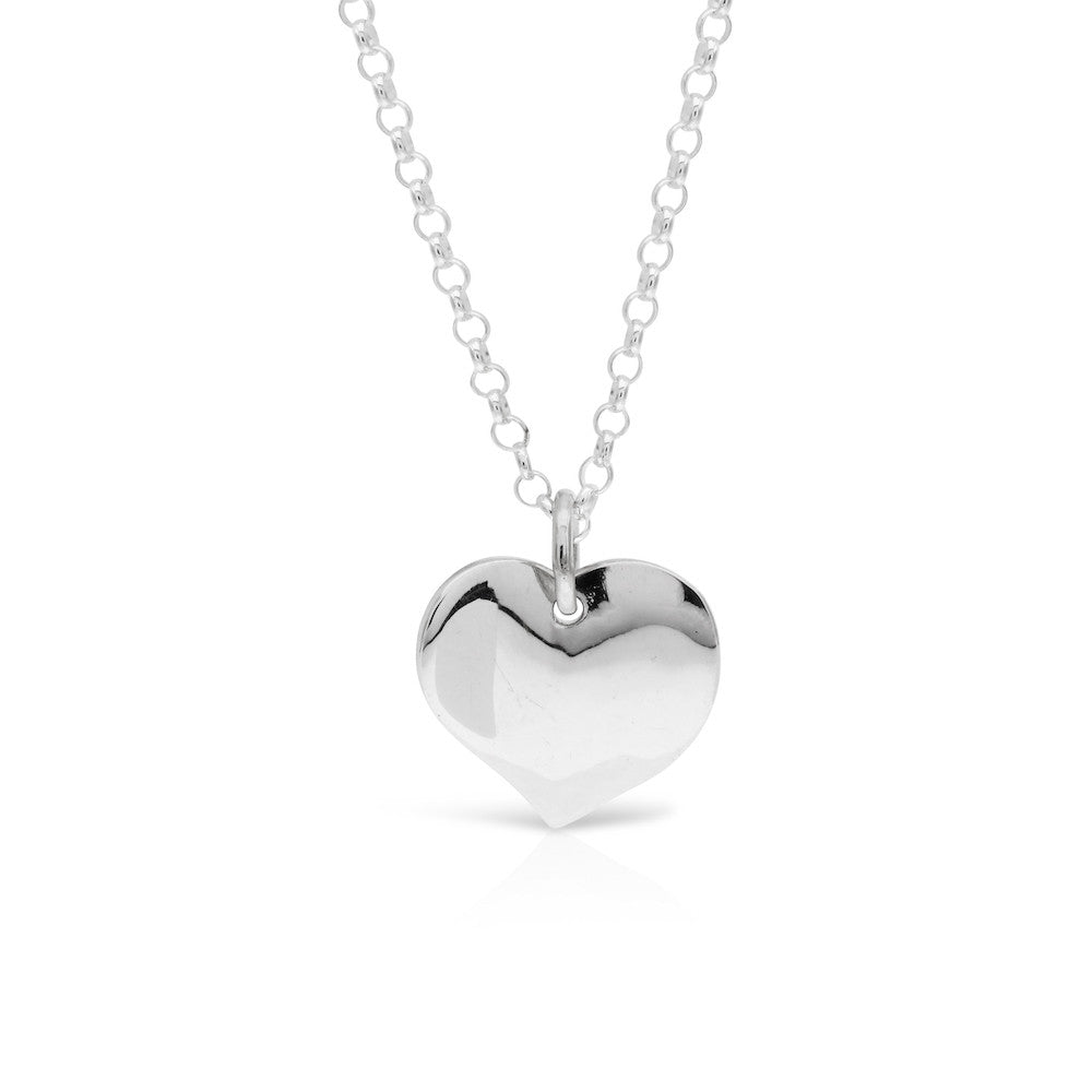 Sterling Silver Heart Pendant - www.sparklingjewellery.com