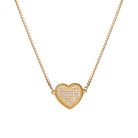 Paved Heart Choker - www.sparklingjewellery.com