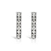 Channel Set Simulated Diamond Hoop Earrings - www.sparklingjewellery.com