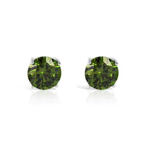 Green Emerald Stud Earrings - www.sparklingjewellery.com