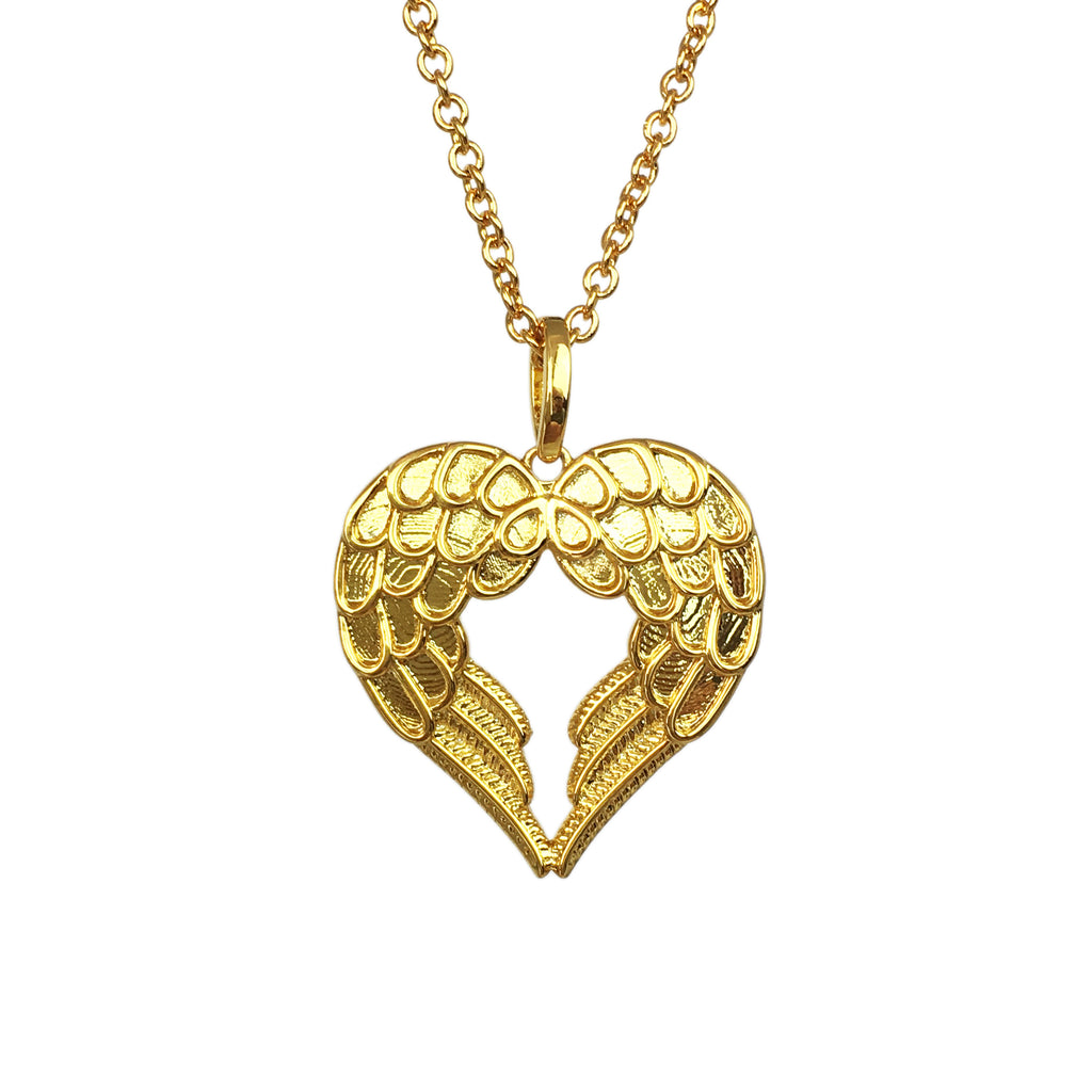 Love Angel Feather Necklace - www.sparklingjewellery.com
