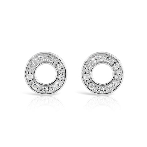 Round Polo Stud Earrings - www.sparklingjewellery.com