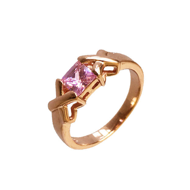 Kiss and Hug Ring Pink - www.sparklingjewellery.com