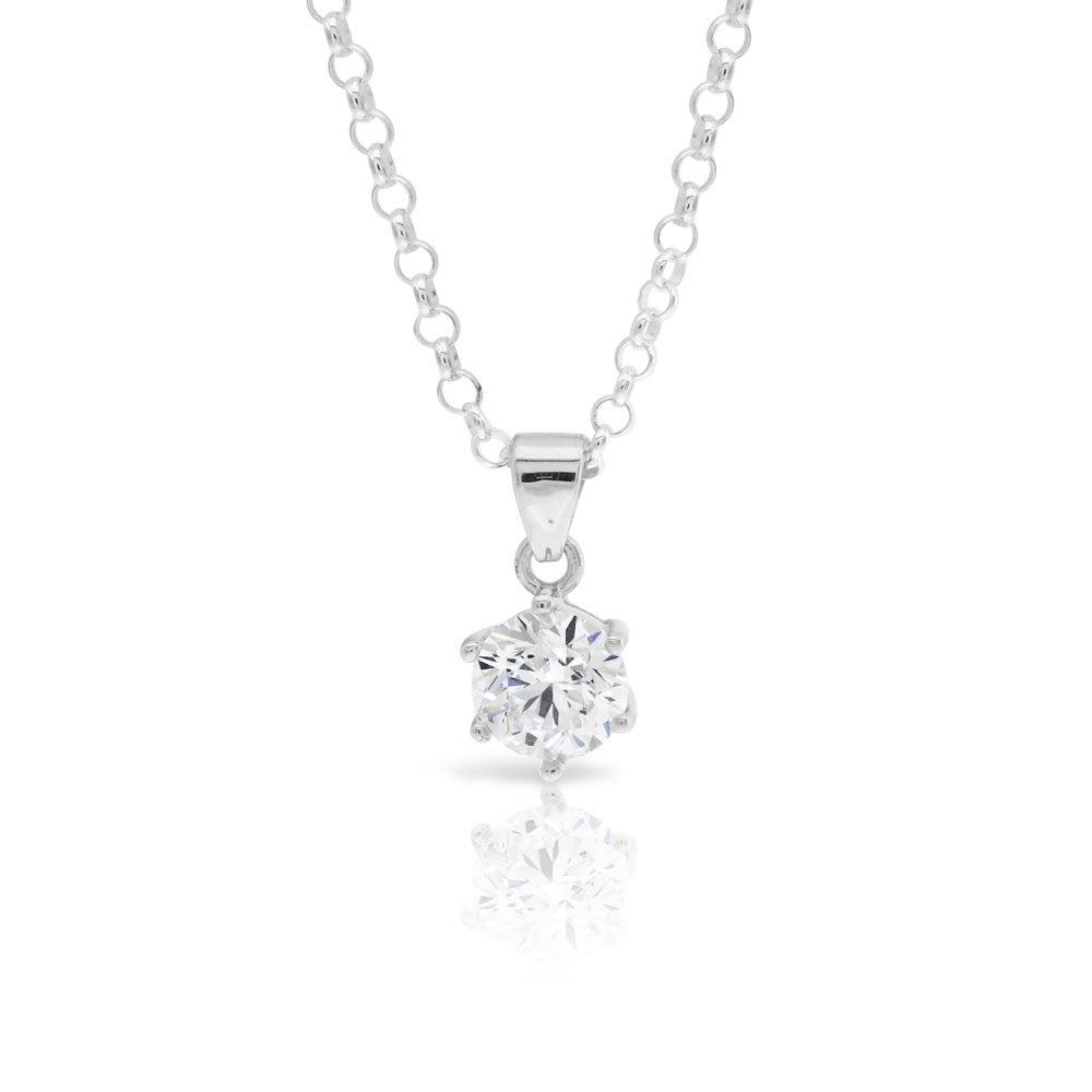 Classic Silver Pendant - www.sparklingjewellery.com