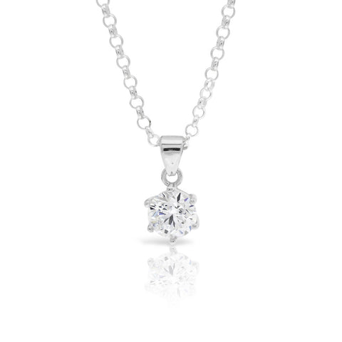 Classic Silver Pendant - www.sparklingjewellery.com