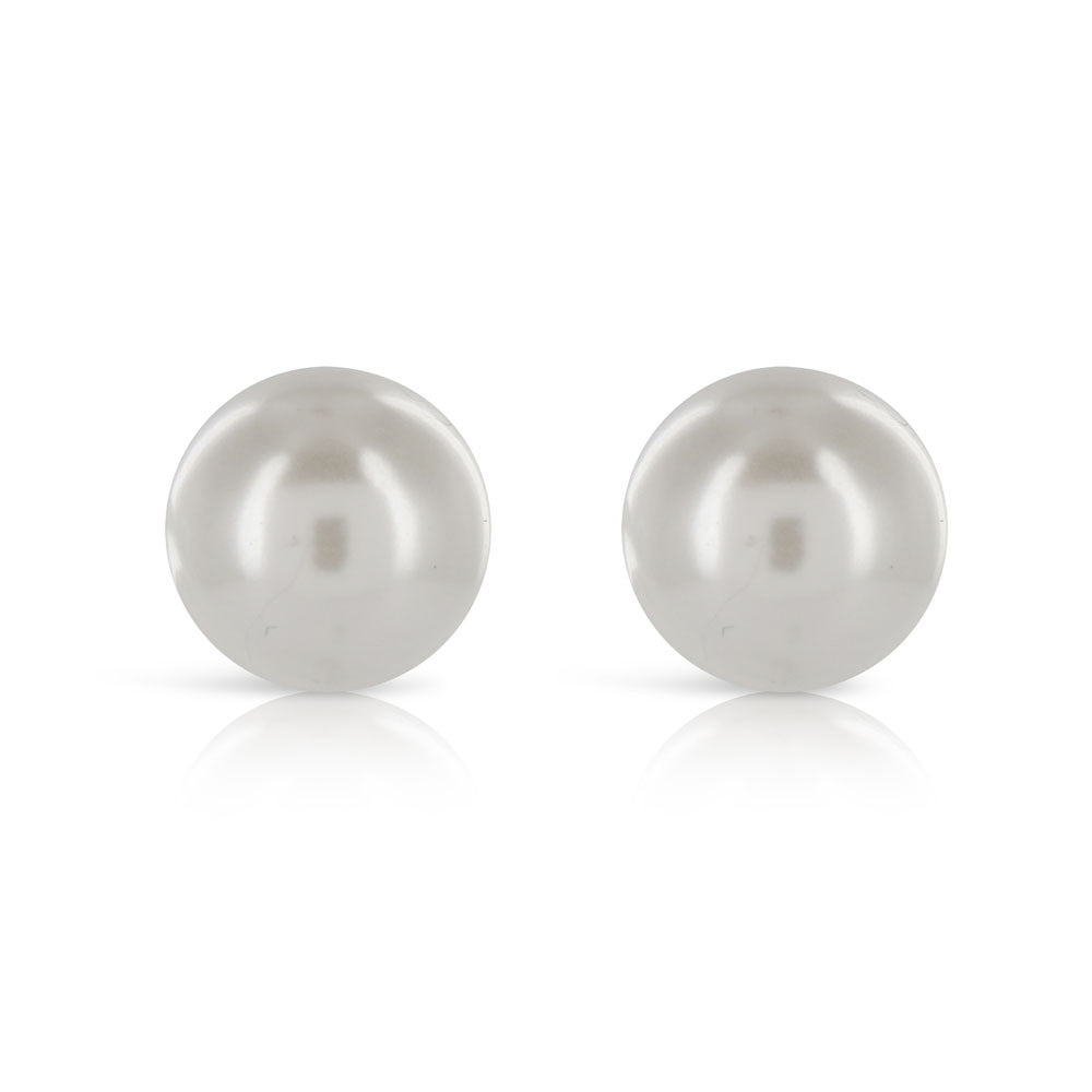 Classic Pearl Stud Earrings - www.sparklingjewellery.com