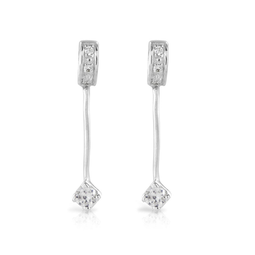 Silver Drop Earrings - www.sparklingjewellery.com