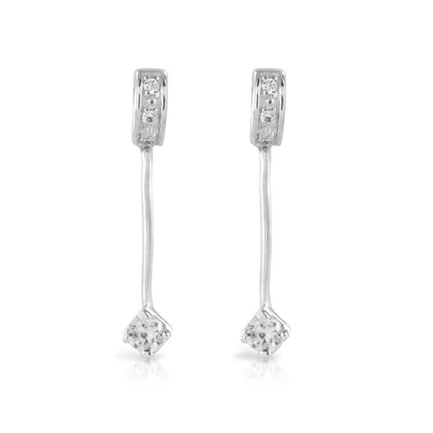Silver Drop Earrings - www.sparklingjewellery.com