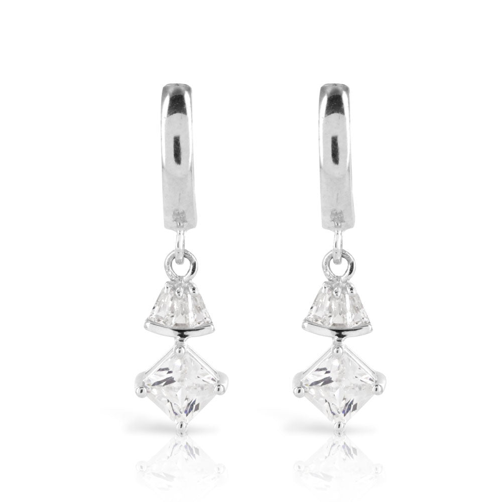 Silver Huggy Earrings - www.sparklingjewellery.com