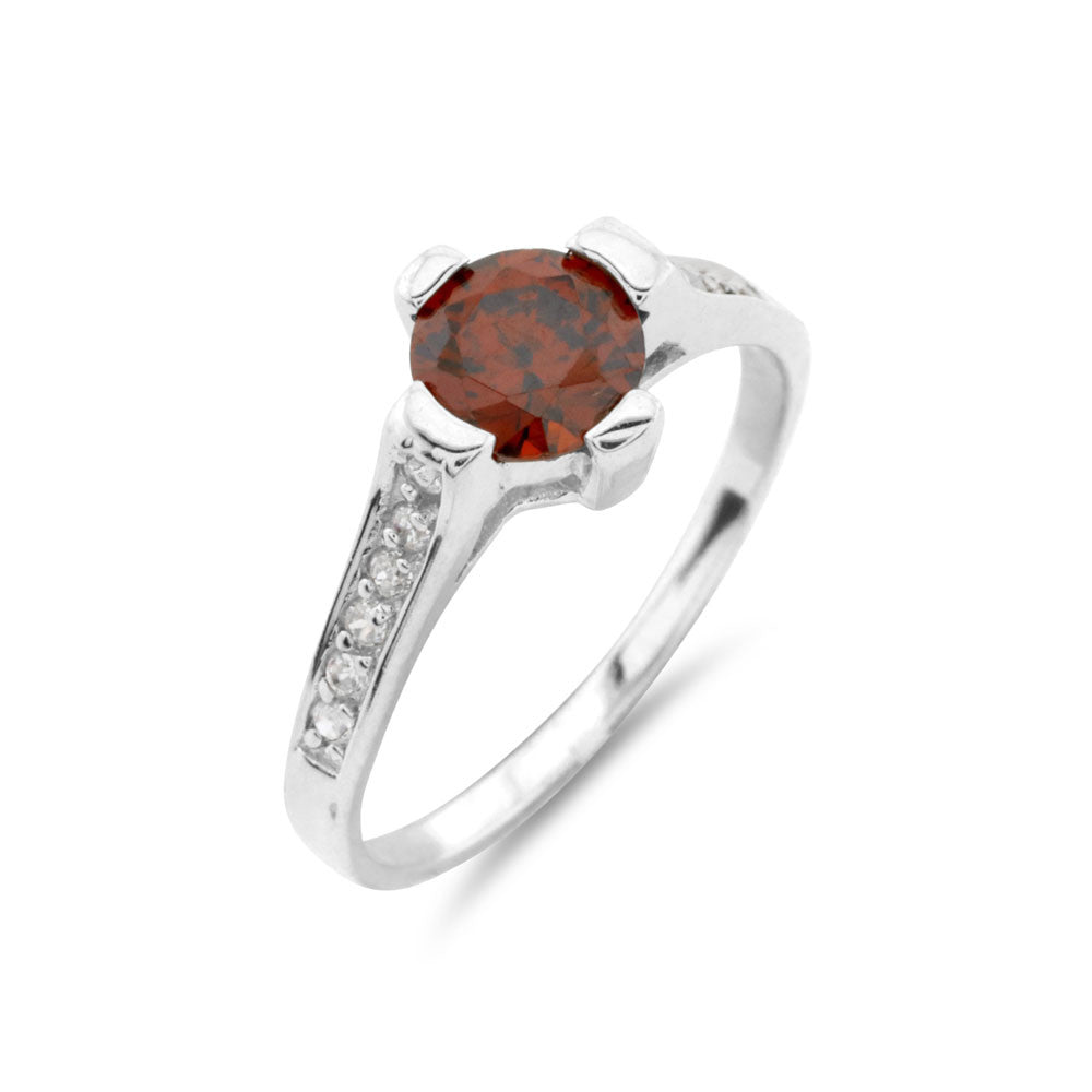 Ruby Style Solitaire Ring - www.sparklingjewellery.com