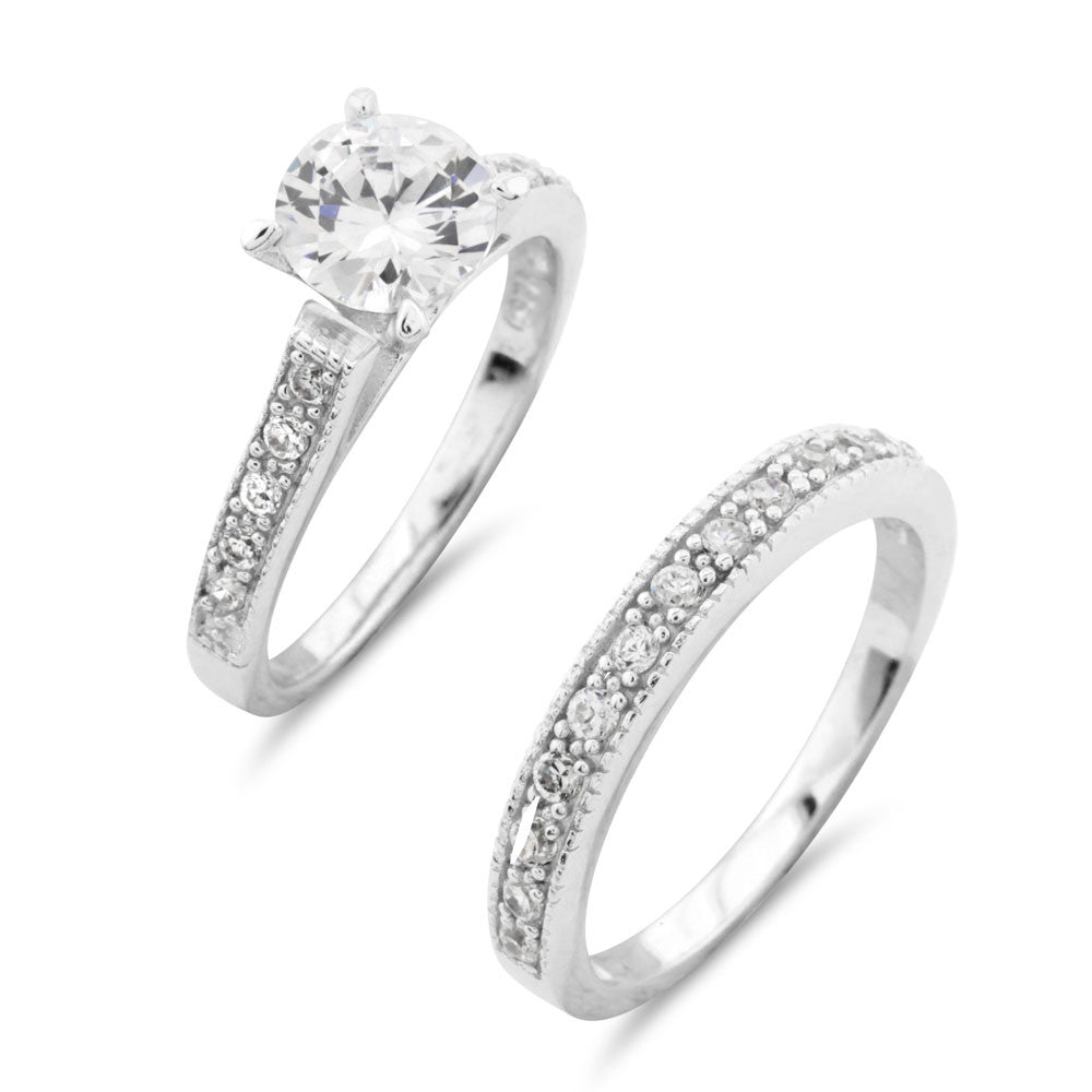 Beautiful Wedding Ring Set - www.sparklingjewellery.com