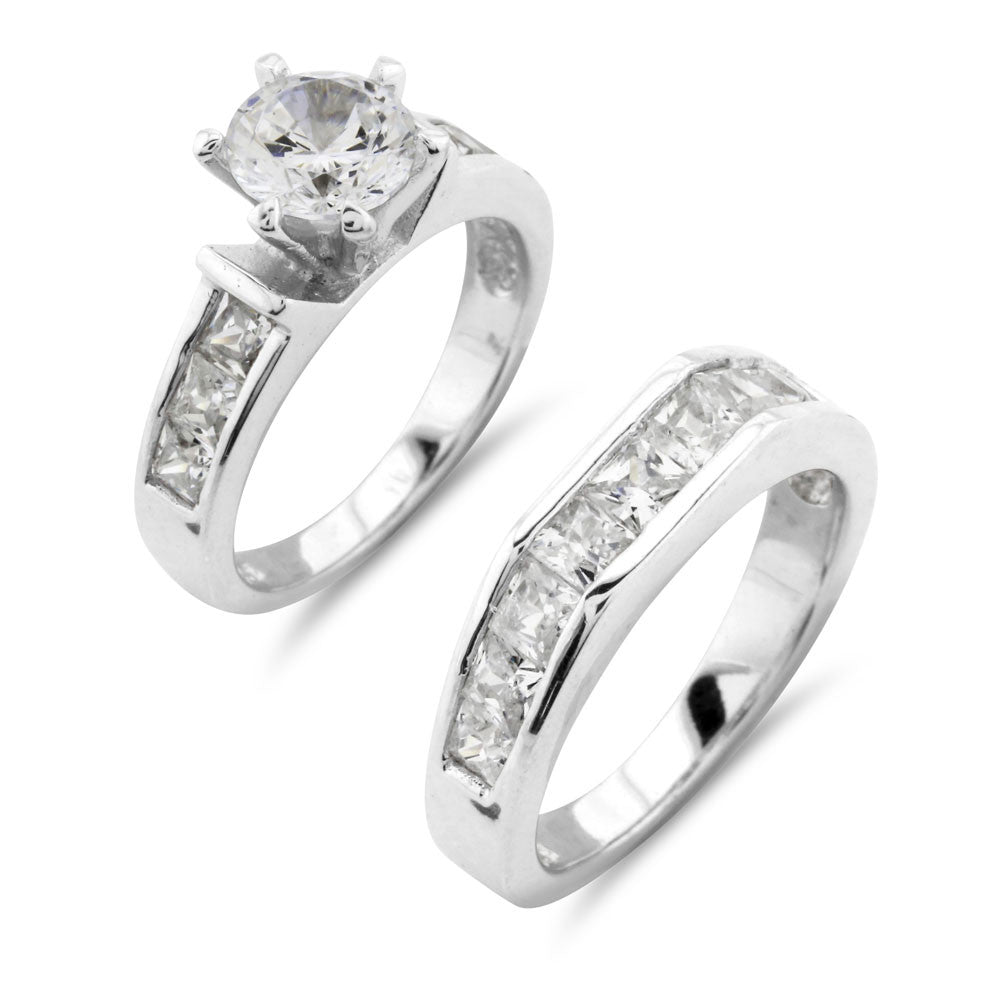 European Wedding Ring Set - www.sparklingjewellery.com